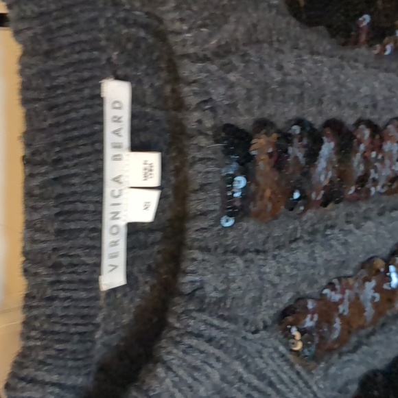 Veronica Beard Yola Wool Blend Sequin Sweater - Picture 4 of 13